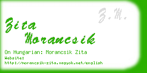 zita morancsik business card